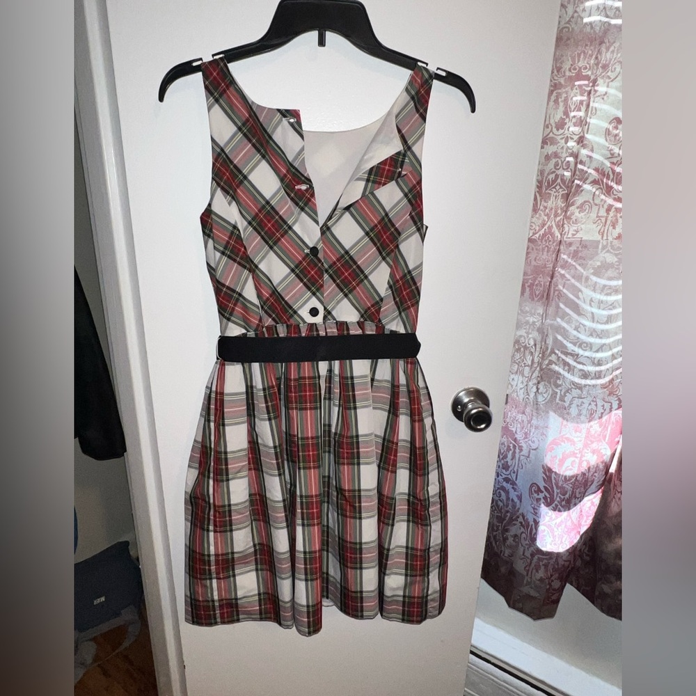 Beautiful junior dress plaid multicolored